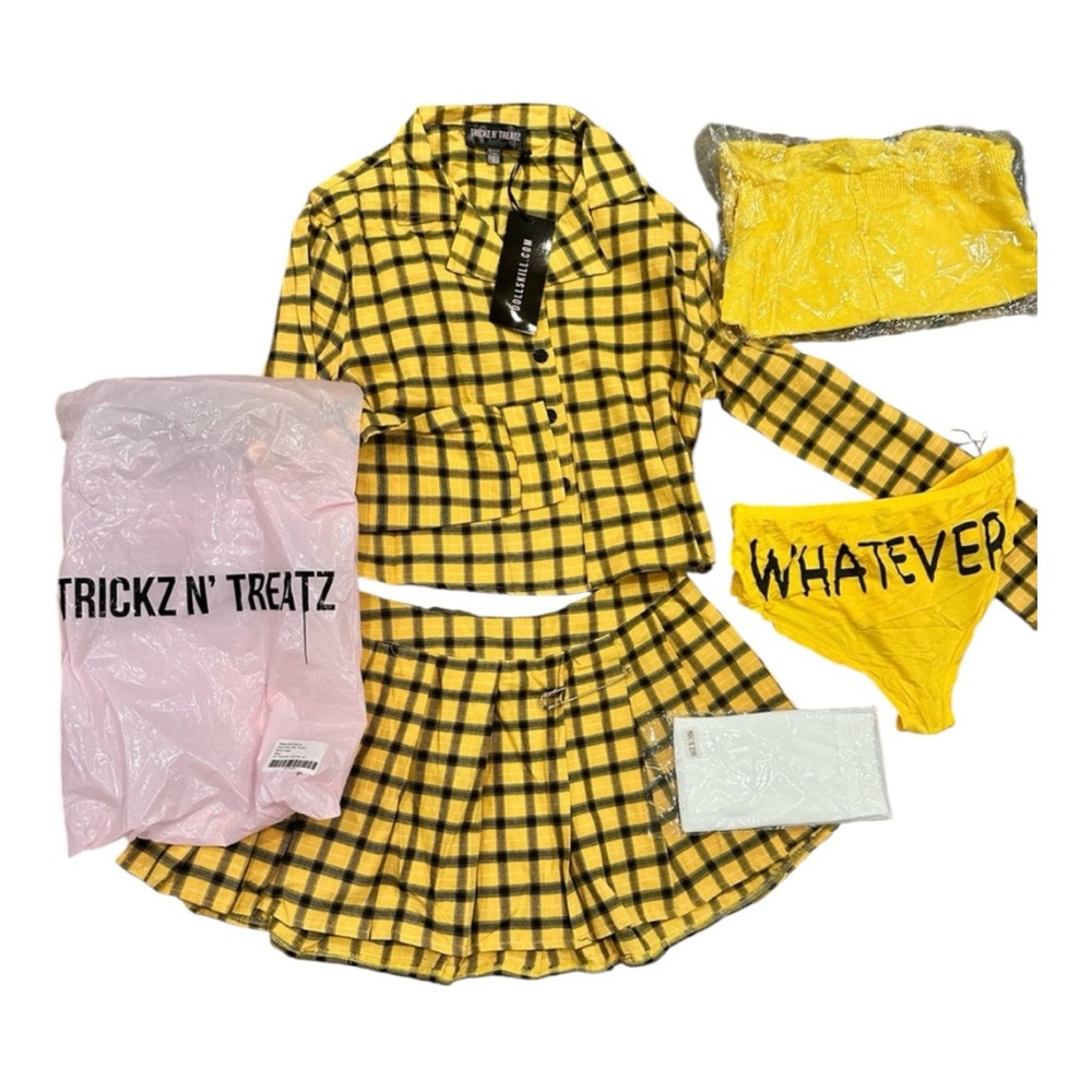 NWT Dolls Kill Trickz N' Treatz Like Whatever Costume Set size XXs - Picture 1 of 9